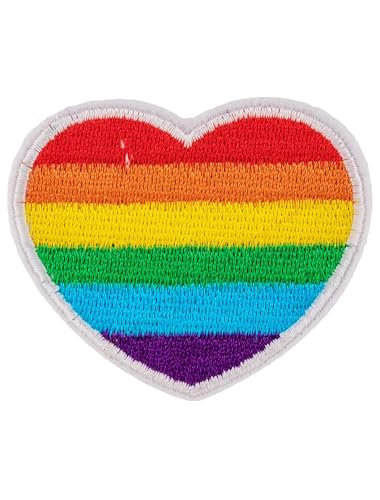 Deiters Patch/Aufnäher/BügelbildHerz 6,5 x 5,5cm Rainbow von Deiters