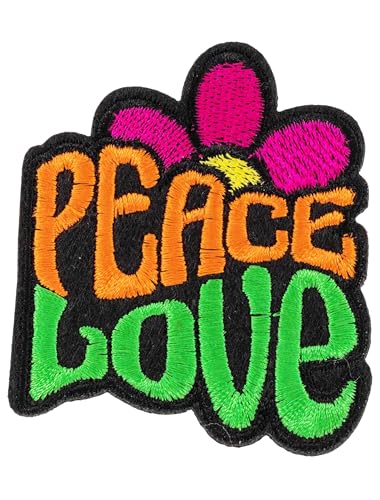 Deiters Patch/Aufnäher/BügelbildPeace Love 5,5 x 6,3cm bunt von Deiters