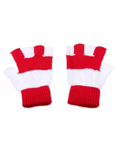 Deiters Strickhandschuhe fingerlos rot/weiß von Deiters