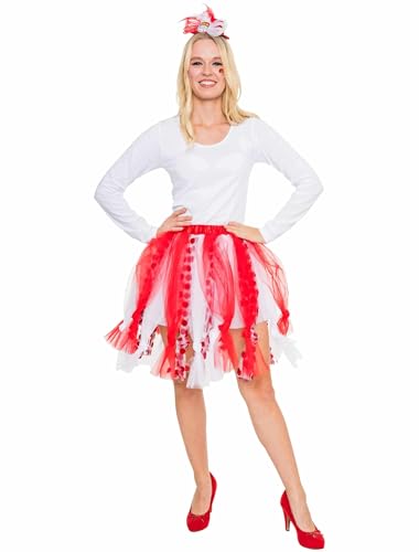 Deiters Tüllrock mit Knoten rot/weiß one size Deiters Tüllrock mit Knoten rot/weiß one size von Deiters