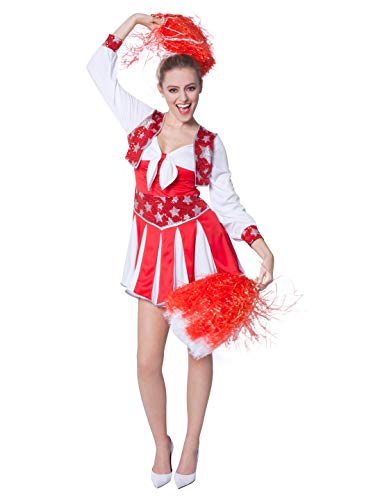 Wilbers Kleid Cheerleader Damen rot/weiß von Deiters