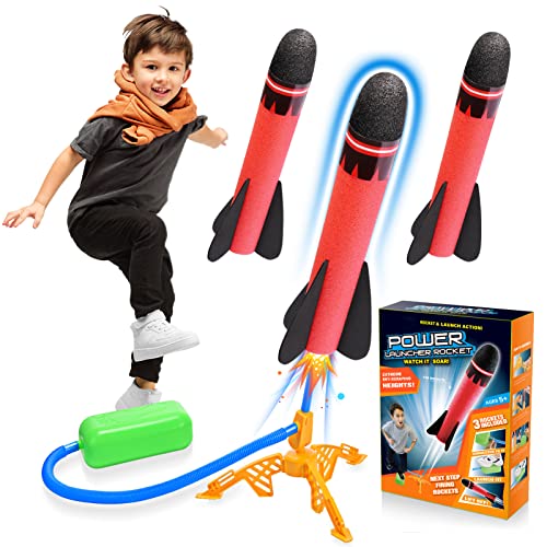 DejaNard Rakete Spielzeug, Weihnachten Geschenk für Kinder Spielzeug ab 3-12 Jahre Junge Kinder Outdoor Spielzeug Mädchen Geschenke 3 4 5-10 Jahre Garten Spielzeug Geschenk Junge 6 7 8 9 Jahre von DejaNard