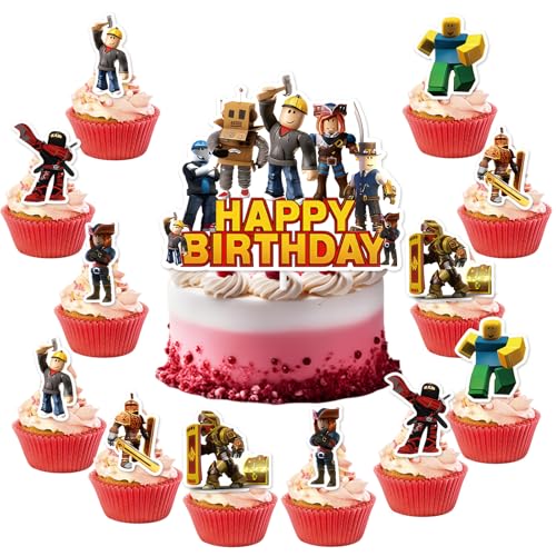 25 Stück Tortendeko Geburtstag, Themed Happy Birthday Tortendeko Mädchen Junge, Papier Cake Topper Geburtstag, Niedlich Kuchen Deko für Geburtstags Dekoration, Kuchenaufstecker fur Kinder 25 Stück Tortendeko Geburtstag, Themed Happy Birthday Tortendeko Mädchen Junge, Papier Cake Topper Geburtstag, Niedlich Kuchen Deko für Geburtstags Dekoration, Kuchenaufstecker fur Kinder von Dekewe