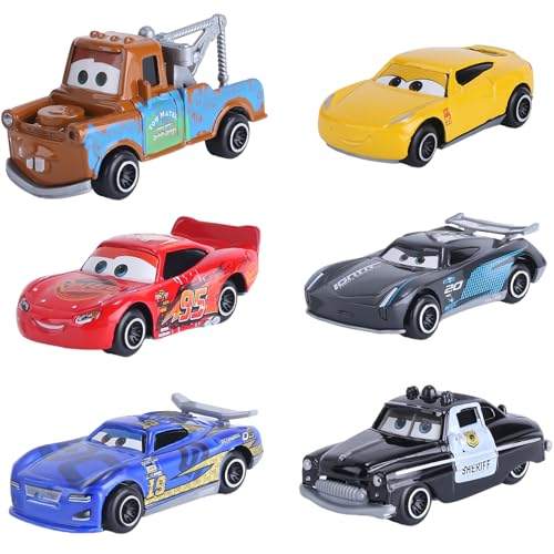 Dekewe 6 Stück Car Auto Spielzeug, Matchbox Auto Set mit 6 Verschiedene Spielzeugautos, 6er-Set Car Spielzeug für Jungen Mädchen Auto Kinder ab 3 Jahre, Geburtstag von Dekewe