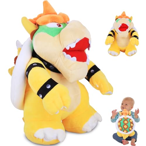 Dekewe Bowser Plüsch Kuscheltier Cartoon Puppe Spielzeug Kinder Plüschtiere, Bowser Jr Koopa Soft Stuffed Animal Doll, Mini Kinder Figur Plüschtiere, Plüsch Puppe Spielzeug, Gestopft Tierspielzeug von Dekewe