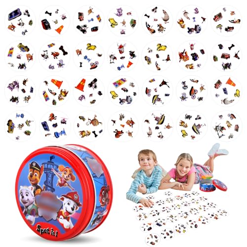 Dekewe Paw Dog Kartenspiel Kinder, Cartoon Kids Kartenspiel, Cartoon Kartenspiel, Familienspiel für 2-8 Spieler ab 4 Jahren, Spielzeug Geschenk für Jungen Mädchen von Dekewe