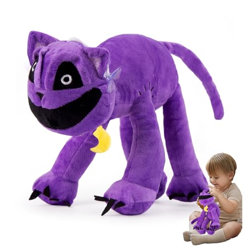 Dekewe Smiling Plush Toys, 30cm Plüschtier, Horror Monster Plush Gruseliges Lila Plüschtier, New Anime Critters Plüschspielzeug, Jungen Mädchen Kinder Weihnachten Geburtstag Geschenk von Dekewe