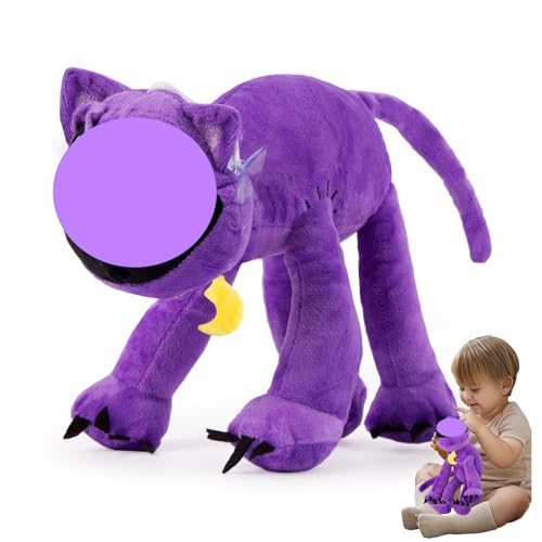 Dekewe Smiling Plush Toys, 30cm Plüschtier, Horror Monster Plush Gruseliges Lila Plüschtier, New Anime Critters Plüschspielzeug, Jungen Mädchen Kinder Weihnachten Geburtstag Geschenk von Dekewe