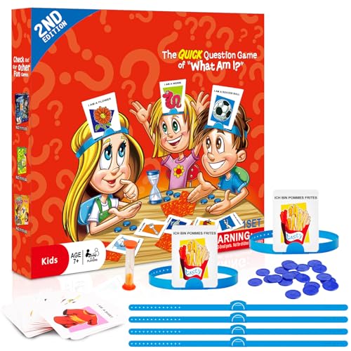 Wer Ist Es Spiel Für Kinder - was Bin Ich - Kartenspiele Brettspiel für Kinder, Spieleklassiker Kinderspiel mit Englisch Deutsch zweisprachige Bedienungsanleitung von Dekewe