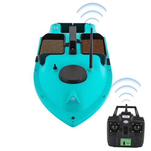 Dekltus 600M RC Futterboot für Angeln, 52W Köderboot mit Fernbedienung & 2 * 5200mAh Li-Ionen-Akkus, Fischköder Boot für Seen, Flüssen, Meeren 99 Positionspunkte (Blau) von Dekltus