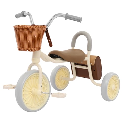 Kinderdreirad, Kinder Dreirad mit Pedalen - Tragfähigkeit 30kg/66.14lbs, Baby Dreirad für Kinder von 2-6 Jahren (Braun) von Dekltus