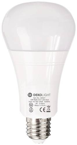 Deko Light 843517 LED EEK F (A - G) E27 12W RGB, Warmweiß bis Kaltweiß (Ø x L) 74mm x 140mm dimmb von Deko Light