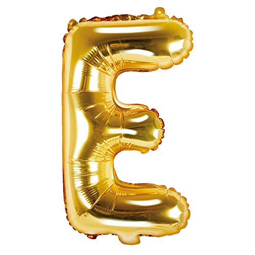 DekoHaus Folienballons Buchstaben/Zahlen Höhe 35 cm Farben: Gold oder Silber (E, Gold) von DekoHaus