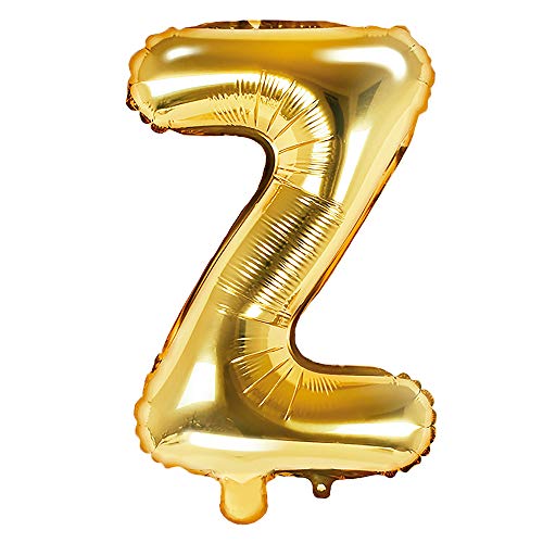 DekoHaus Folienballons Buchstaben/Zahlen Höhe 35 cm Farben: Gold oder Silber (Z, Gold) von DekoHaus