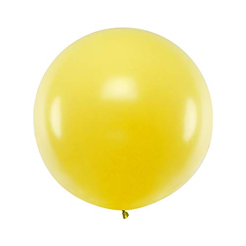 DekoHaus Riesenballons XXL 100 cm Helium Luftballons Farbe wählbar (Gelb) von DekoHaus