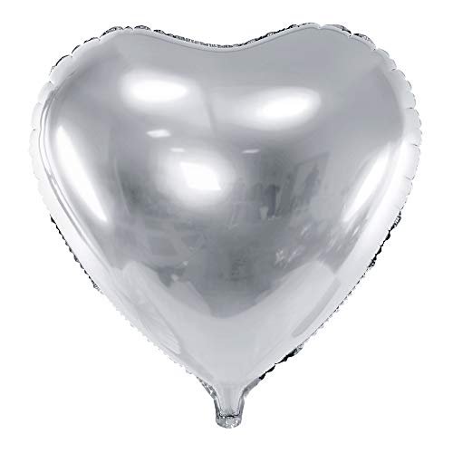 Folienballon Herz (45 cm, Silber) von DekoHaus