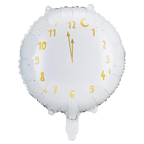 Folienballon Uhr in Weiß 35cm von DekoHaus