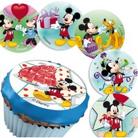 12 Mickymaus Muffinaufleger  4,5cm, für Disneyparty Muffins dekorieren von Dekoback GmbH