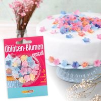 Bunte Oblaten-Blumen zur Dekoration von Torten und Gebäck von Dekoback GmbH