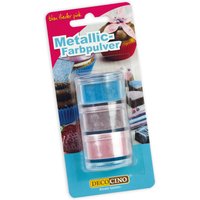 Farbpulver Metallic-glitzernd, blau, flieder, pink, 6g von Dekoback