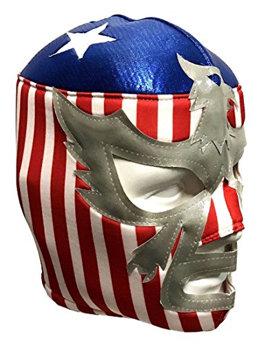 Del Mex Lucha Libre Erwachsene Luchador Mexikanische Wrestling-Maske Kostüm, Patriot America, Einheitsgr��e von Del Mex