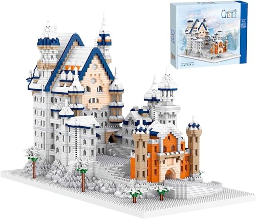 DelightCube Neuschwanstein Schloss Bausteine Set, 5986 Teile MOC Schloss Modell Bausteine Bausatz Klemmbausteine, Bauset Schloss Spielzeug, Kinder-Erwachsenen-Schloss-Spielzeug-Modell von DelightCube