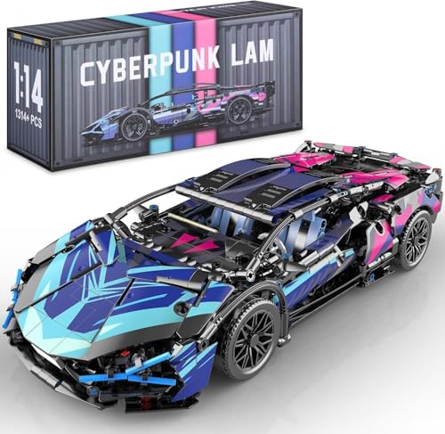 DelightCube Sportwagen Bausteine Set für Lambo, MOC Rennwagen Bausätze, Supercar Modelle für Kinder Erwachsene, Spielzeug Geschenk Baufahrzeug, Kompatibel mit Major Brand Technic (6002) von DelightCube