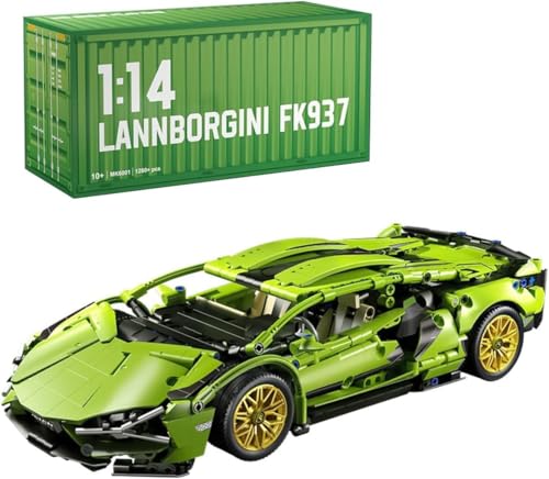 DelightCube Sportwagen Bausteine Set für Lambo, MOC Rennwagen Bausätze, Supercar Modelle für Kinder Erwachsene, Spielzeug Geschenk Baufahrzeug, Kompatibel mit Major Brand Technic (67124) von DelightCube