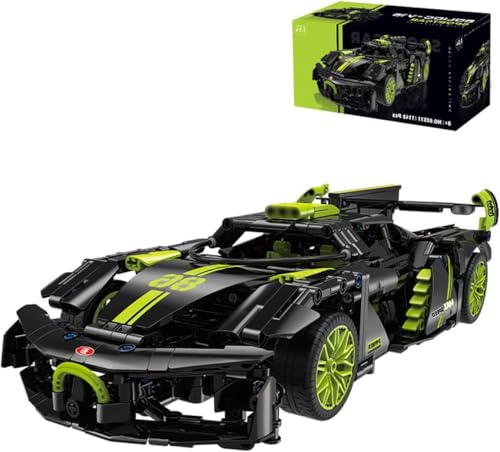 DelightCube Supersportwagen Bausteine Sets, 1148 Teile 1:14 Drift Auto Bausteine, Technik Rennwagen Modell Bausteine Bausatz Klemmbausteine, Sportwagen Modell Bauset Auto (60511) von DelightCube