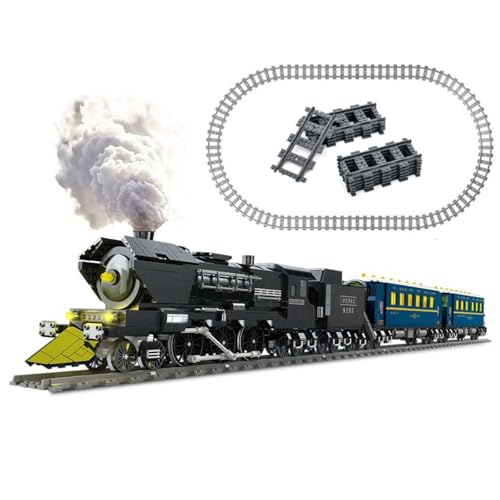 DelightCube Technic Dampflokomotive Modellbausatz, 3961 Teile Dampfeisenbahn Bausatz für Kinder Erwachsene, Geschenkidee für Modellbau Sammler von DelightCube