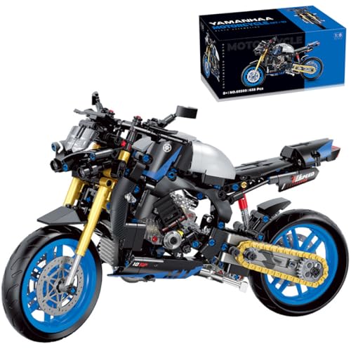 DelightCube Technic Motorrad-Baumodell für Yamaha MT-10 Superbike, 638 Teile, MOC Racing Motorrad Bausteine, Bauset, Spielzeug, Geschenk für Kinder und Erwachsene von DelightCube