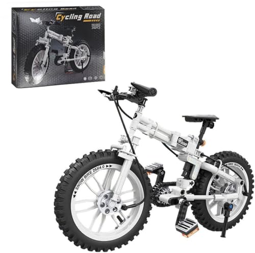 DelightCube Technik Mountainbike Fahrrad Bausteine Modell, 242 Teile Faltrad Bausteine Mountain Bike Modell Bauset, Konstruktionsspielzeug Bike Geschenk für Kinder und Erwachsene von DelightCube