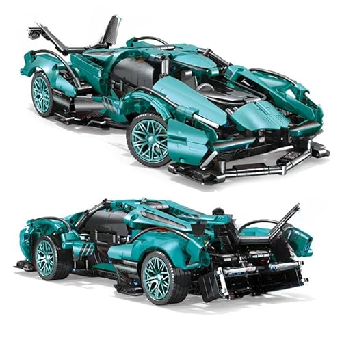 DelightCube Technik Supersportwagen Bausteine Set, 1000+ Bausteine für MOC-Rennwagen, 1:14 Bauset Auto Spielzeug, Kinder-Erwachsenen-Sportwagen-Spielzeug-Modell von DelightCube