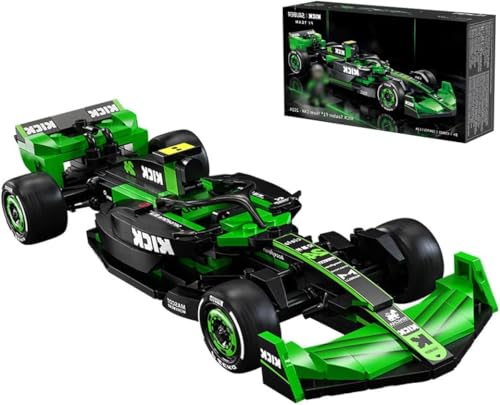 DelightCube Technik-Supersportwagen-Bausteinset für das Kick Sauber F1-Team C44-2024, im Maßstab 1:24, 314-Teile- MOC Rennwagen-Modell-Bausteinset,Kinder-Erwachsenen-Sportwagen-Spielzeug-Modell von DelightCube