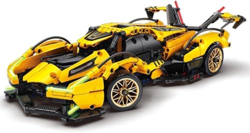 Technik Sportwagen-Baustein-Set für Lambo, 800+ Teile, Technik-Rennwagen-Modellbauset, Super-Fahrzeugbau, MINT-Spielzeug, Geschenke für Kinder und Erwachsene, MOC Super Car Building Brick (J2016) von DelightCube