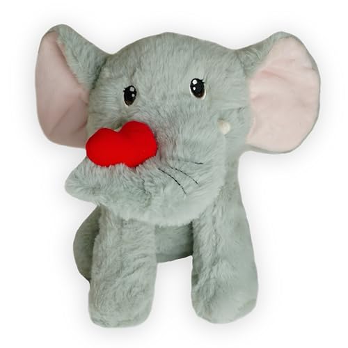 Deluxe Paws Niedlicher Elefant Valentinstag Kuscheltier 30 cm von Deluxe Paws