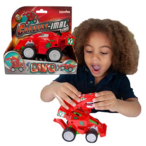 Deluxebase Convertimal Cars - Dinosaurier Transformer Kinder Spielzeug Autos und Roboter Racer. EIN Cooles Jurassic-Spielzeug, das die #1 transformierende Auto Dinosaurier Spielzeug für jeden ist von Deluxebase