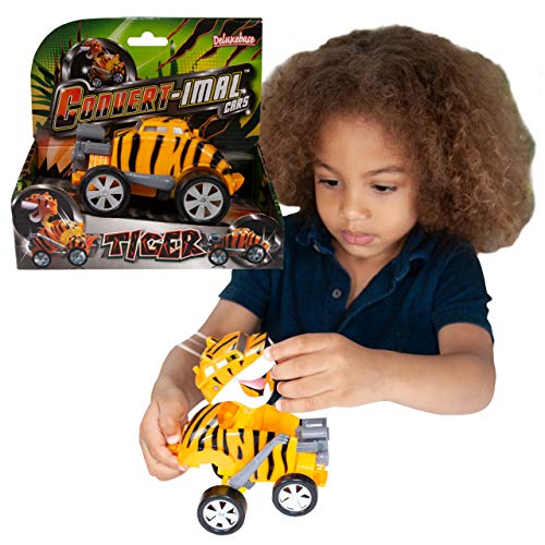 Deluxebase Convertimal Cars - Tiger Transformer Spielzeug Autos und Roboter Racer für Kinder. EIN Cooles Wildtier Spielzeug, das die # 1 transformierende Auto Tiger-Spielzeug für jeden ist. von Deluxebase