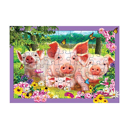 3D LiveLife Tray Jigsaw Puzzle - Schweinebucht. Lentikulares 3D Vieh-Puzzlespiel mit 40 Stücken! Tray Puzzle Range von Deluxebase. Originalvorlage genehmigt vom bekannten Künstler, Michael Searle! von Deluxebase