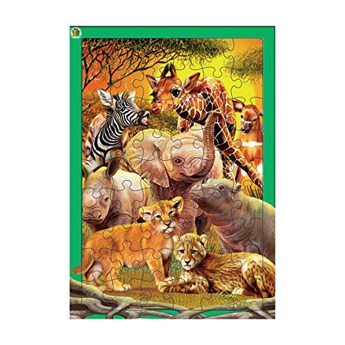 Deluxebase 3D LiveLife Tray Jigsaw Puzzle - küssende Vetter. Lentikulares 3D Safari Puzzle mit 40 Stücken! Tray Puzzle Range Originalvorlage genehmigt vom bekannten Künstler, Michael Searle! von Deluxebase