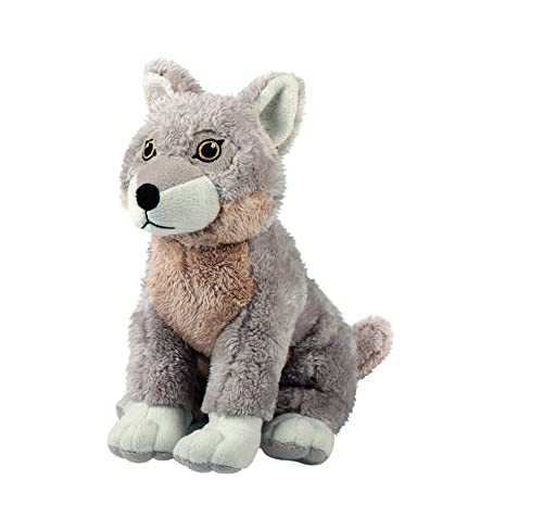 EcoBuddiez - Wolf von Deluxebase. Kleine weiche Plüschtiere aus recycelten Plastikflaschen. Umweltfreundliches Kuschelgeschenk für Kinder und niedliches Kuscheltier für Kleinkinder. von EcoBuddiez