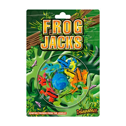 Jacks Spiel - Frosch von Deluxebase. Klassisches Jacks Spiel für Kinder. EIN lustiges Tier themenbezogene Retro-Spiel für Freunde und Familie, einschließlich einen Ball. von Deluxebase