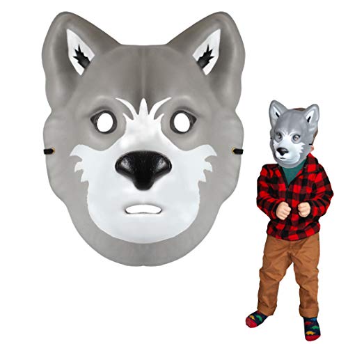 Deluxebase Wild Faces - Wolf Sichere Schaumtiermasken für Kinder von Deluxebase