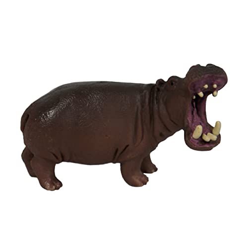 Deluxebase Mini-Tierabenteuer-Repliken – Nilpferd aus handbemaltem realistischem Nilpferd Figur Kleine Kunststoff-Tierfiguren & Tier-Partygeschenke Ideales Safari-Tierspielzeug & Geschenke für Kinder von Deluxebase