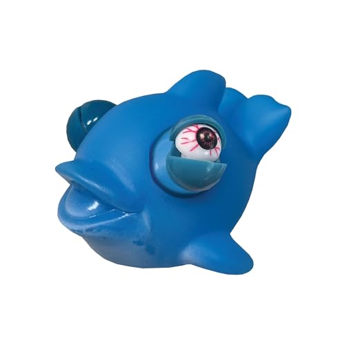 Wild Winkers - Delphin von Deluxebase Quetschspielzeug Delfin mit knallenden Augen Stress Fidget Spielzeug für Erwachsene und Kinder Squishy Toy Tierfiguren für Kinder Party Favors und Stress Toys von Deluxebase