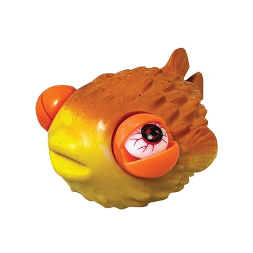 Wild Winkers - Kugelfisch von Deluxebase. Squeeze Toy Kugelfisch mit Popping Eyes. Stress-Zappelspielzeug für Erwachsene und Kinder. Squishy Spielzeug Tierfiguren für Kinder. von Deluxebase