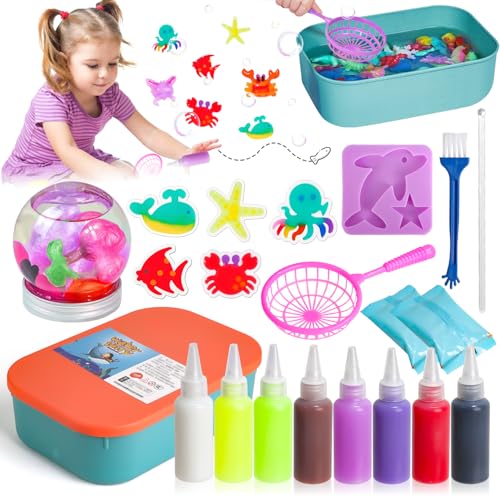 Demarsen Aqua Gelz Set Magischer Wasserelfe Magic Water Elf 3D Aqua Fairy Creature Kinder Magic Water Elf Toy Kit Aqua Fairy Toy Set für DIY Kreatives Spielzeug ab 3+ Jahre Jungen und Mädchen von Demarsen