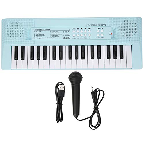 BF - 3738 Musical Keyboard E-Piano mit 37 Tasten f¡§1r Kinder Kinder Anf?nger Bildungsinstrument(Blau),elektronische Tastatur von Demeras