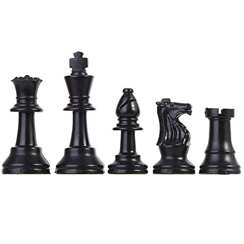 Demeras Schachspiel Schwarz Wei? Kunststoff-Schachfiguren-Set f¨¹r Internationale 32 Standard-Schachfiguren Ersatzturnier-Schachfiguren(77mm) von Demeras