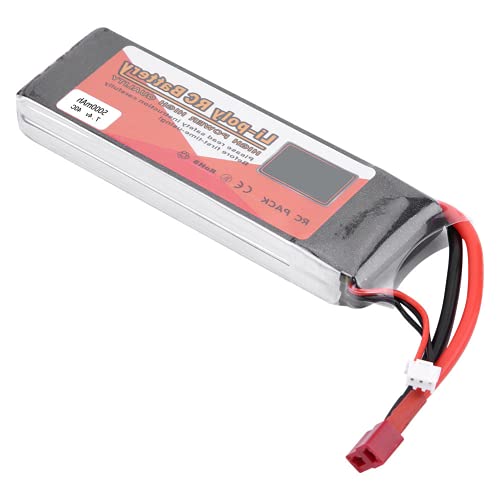 Demeras Wiederaufladbarer LiPo-Akku, Lipo-Akku T-Stecker Rc Lipo-Akku 2S Lipo-Akku 7,4 V 5000 mAh für RC-Car(7,4V 5000mAh 40C T-Stecker) von Demeras